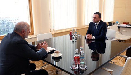  ირაკლი ღარიბაშვილი  რეგიონული განვითარებისა და ინფრასტრუქტურის ახალ მინისტრს შეხვდა