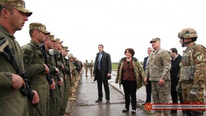 თინა ხიდაშელმა ქართველ და ამერიკელ ჯარისკაცებს სიტყვით მიმართა 