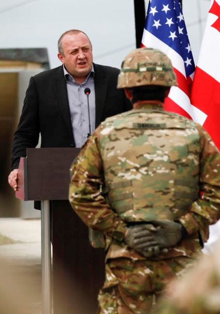 საქართველოს პრეზიდენტი ქართულ-ამერიკული სამხედრო სწავლების დასრულების ცერემონიალს დაესწრო