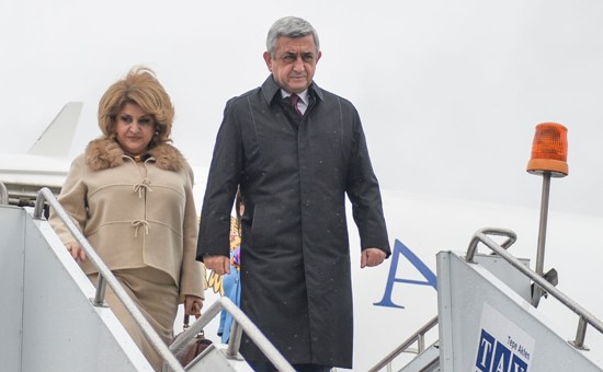 საქართველოს სამუშაო ვიზიტით სომხეთის რესპუბლიკის პრეზიდენტი სერჟ სარგისიანი ეწვია