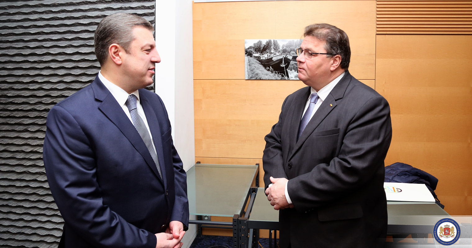 გიორგი კვირიკაშვილი ევროკავშირის წევრი ქვეყნის საგარეო საქმეთა მინისტრებს შეხვდა