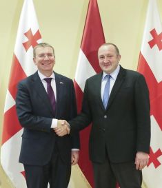 საქართველოს პრეზიდენტი ლატვიის საგარეო საქმეთა მინისტრ ედგარს რინკევიჩს შეხვდა