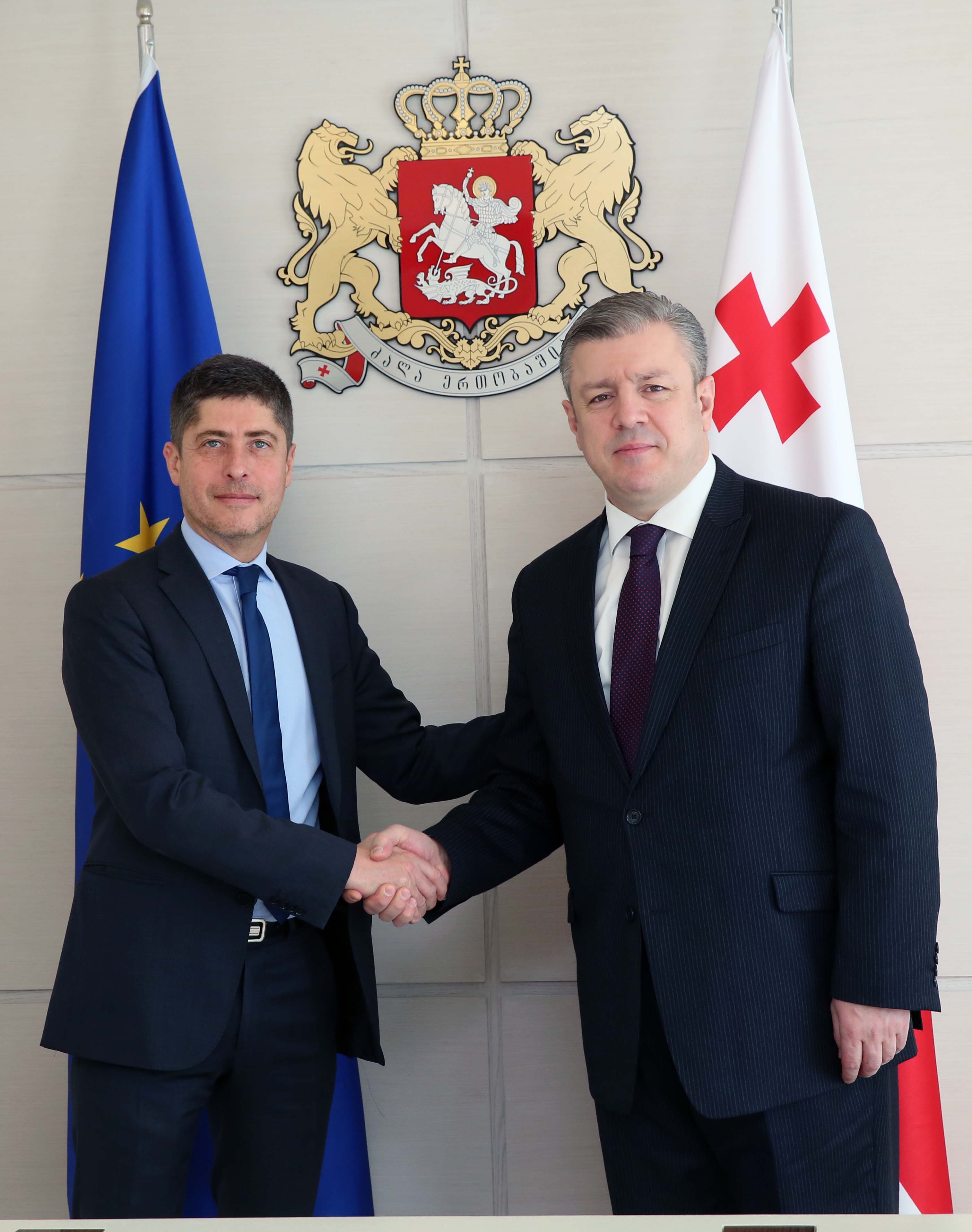 გიორგი კვირიკაშვილმა საფრანგეთის ელჩთან გამოსამშვიდობებელი შეხვედრა გამართა