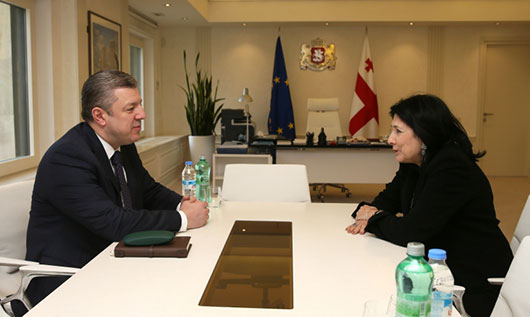 გიორგი კვირიკაშვილი სალომე ზურაბიშვილს შეხვდა