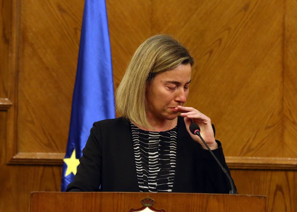 ფედერიკა მოგერინიმ ბრიუსელში ტერაქტების შესახებ პრესკონფერენციაზე გაიგო
