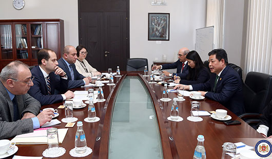 მიხეილ ჯანელიძე საერთაშორისო ვაჭრობის აბრეშუმის გზის პალატის თავმჯდომარეს შეხვდა