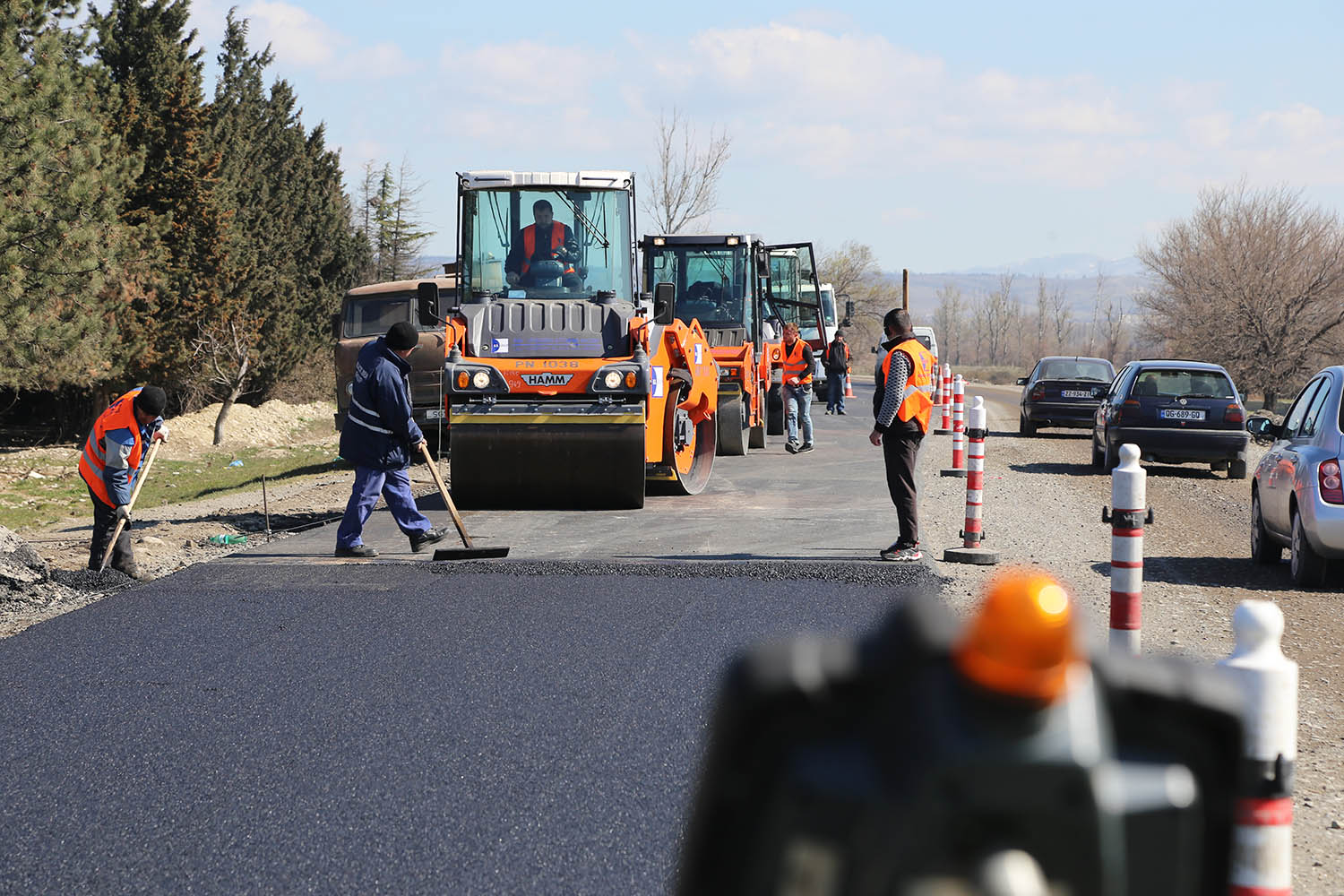 თბილისის შემოსავლელი გზის რეაბილიტაცია აქტიურად მიმდინარეობს