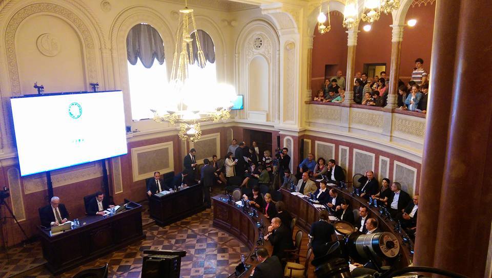 დავით ნარმანია საკრებულოში სიტყვით გამოსვლას აგრძელებს