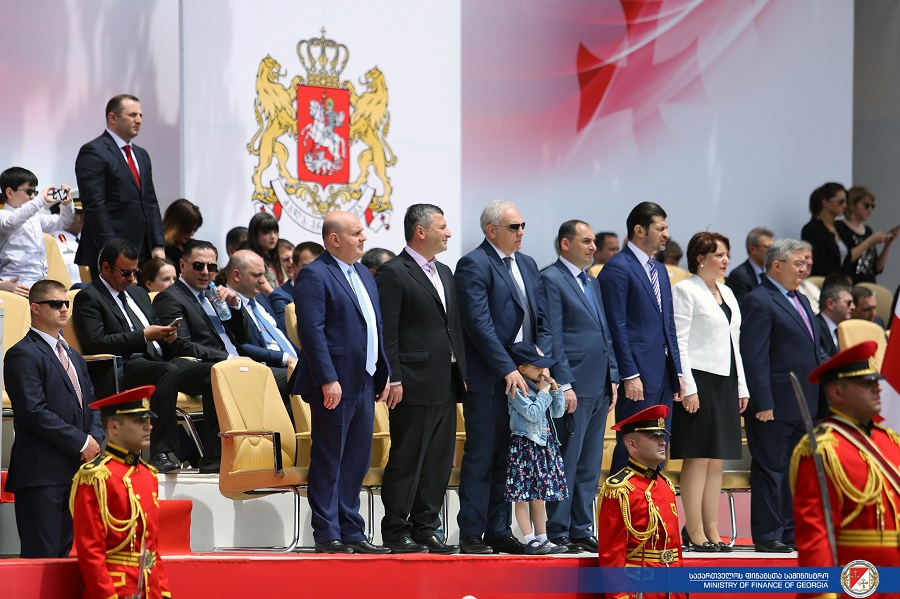  ნოდარ ხადური საქართველოს დამოუკიდებლობის აღდგენის 25 წლისთავთან დაკავშირებულ საზეიმო ღონისძიებებს დაესწრო