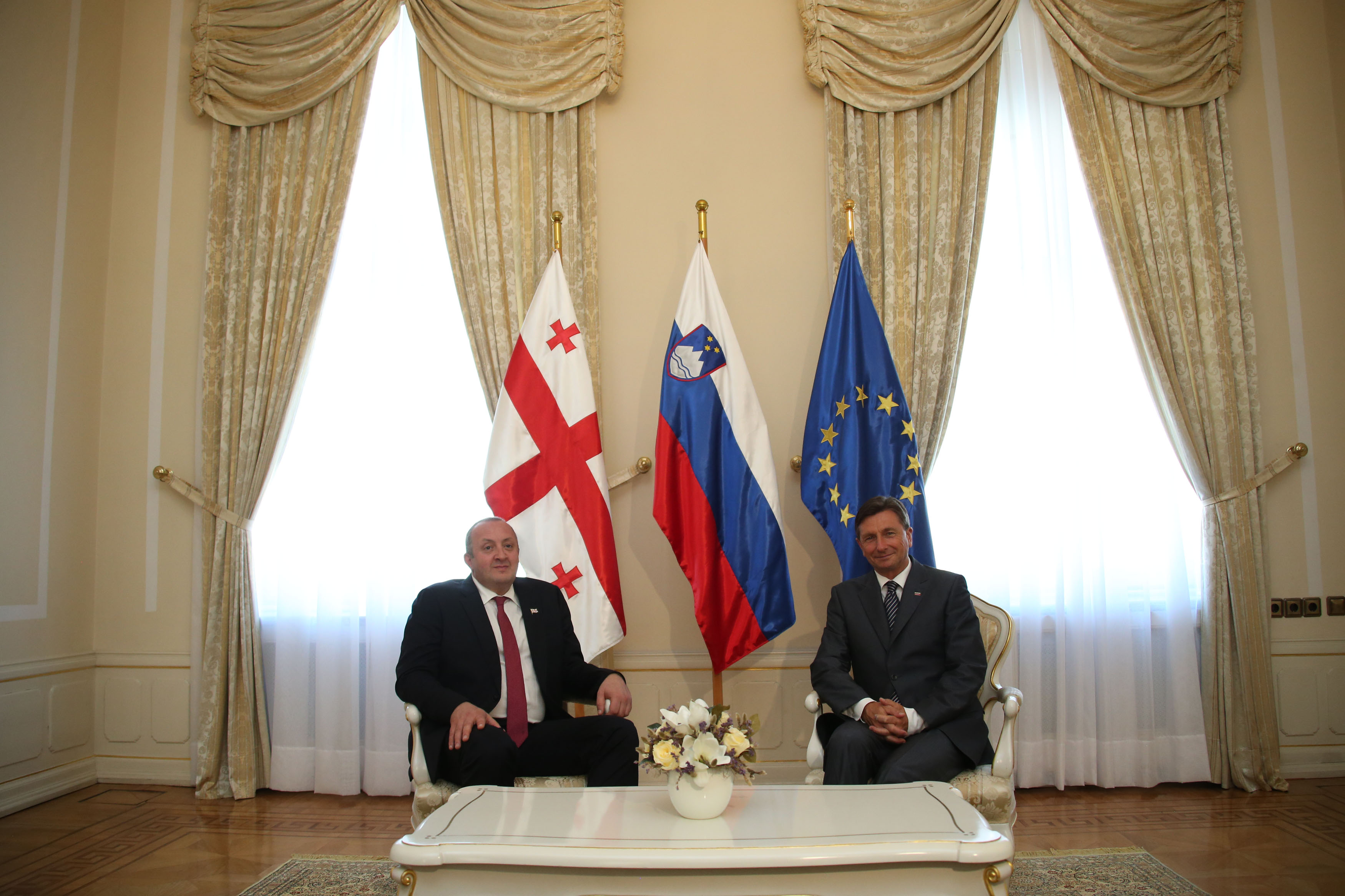 საქართველოს პრეზიდენტი სლოვენიის პრეზიდენტს შეხვდა