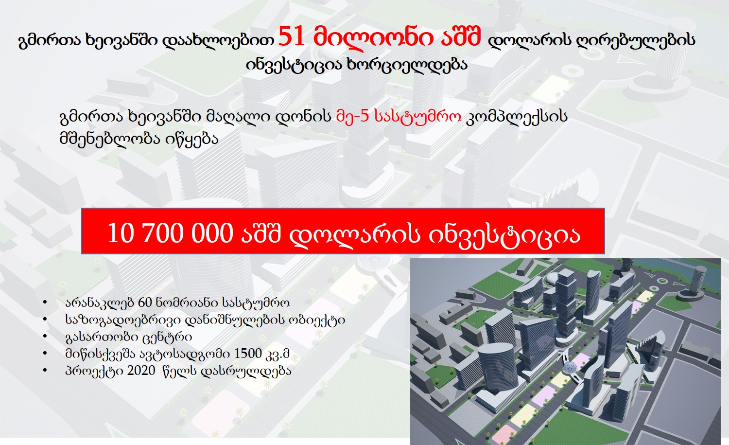  ბათუმში, გმირთა ხეივანში $10,7 მლნ-იანი პროექტის განხორციელება იწყება