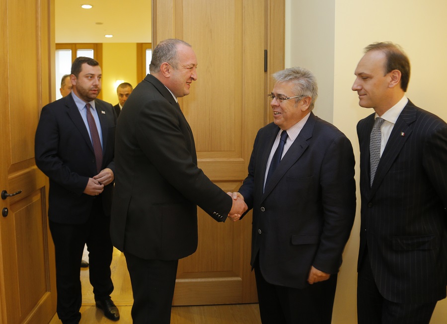საქართველოს პრეზიდენტი ეუთოს საპარლამენტო ასამბლეის წინასაარჩევნო სადამკვირვებლო მისიას შეხვდა