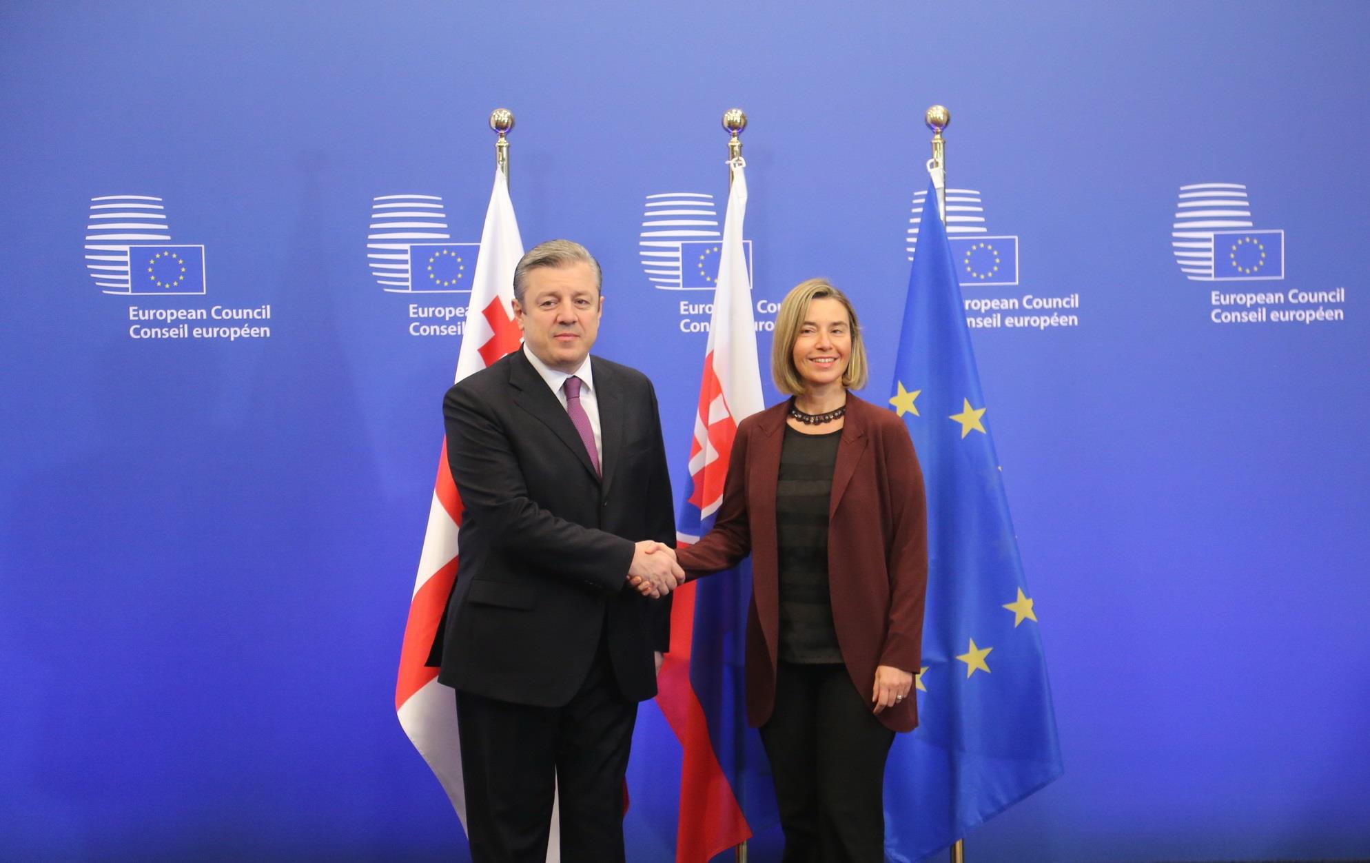 გიორგი კვირკაშვილი  ფედერიკა მოგერინის შეხვდა 