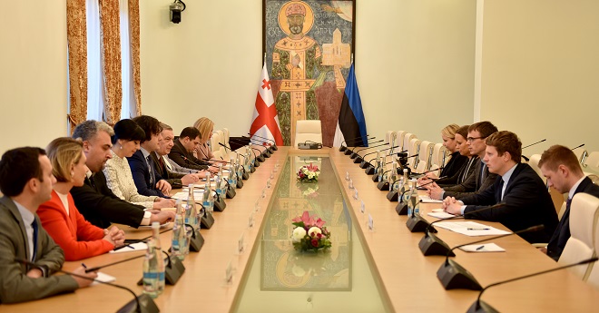 ირაკლი კობახიძე ესტონეთის საგარეო საქმეთა მინისტრს შეხვდა