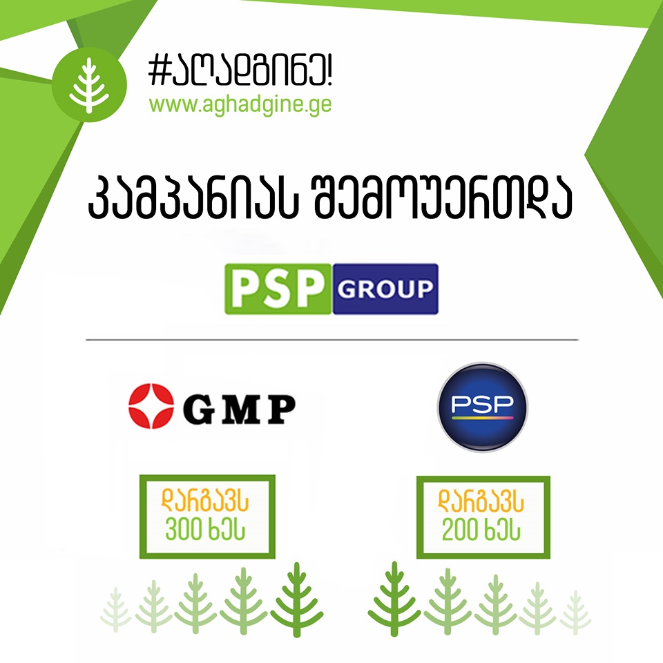 PSP ჯგუფმა კამპანიის “ერთად აღვადგინოთ ტყე“ ფარგლებში 500 ხე დარგო