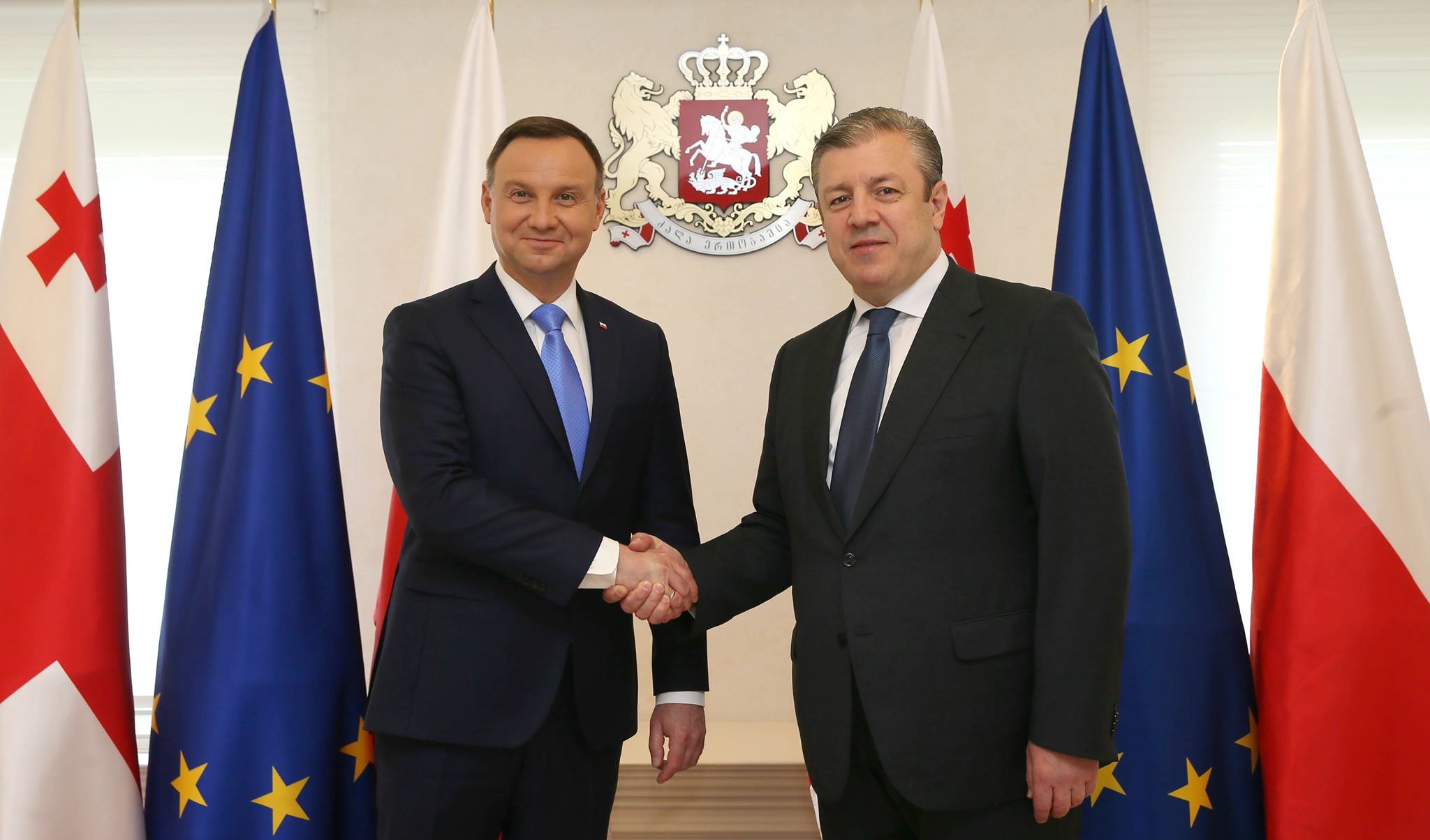 გიორგი კვირიკაშვილმა ანდჟეი დუდას მთავრობის ადმინისტრაციაში უმასპინძლა