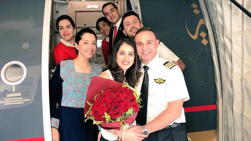 Royal Jordanian-ის პილოტმა შეყვარებულს ხელი თვითმფრინავში სთხოვა