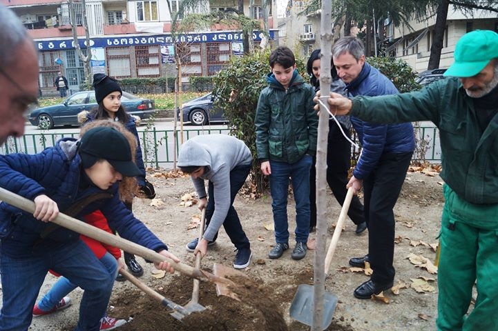 ხეთაგუროვის სკვერში გამწვანების აქცია გაიმართა