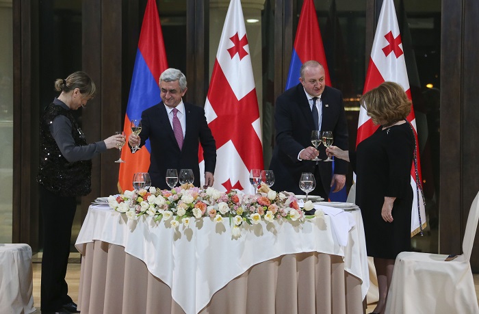 სერჟ სარგსიანისა და რიტა სარგსიანის პატივსაცემად ოფიციალური ვახშამი გაიმართა