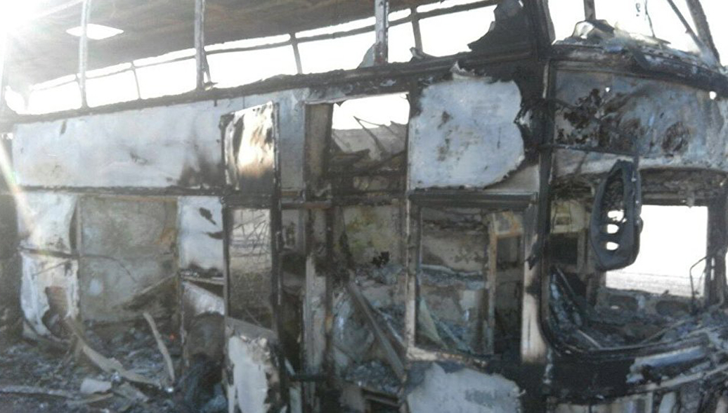 ყაზახეთში ავტობუსის დაწვის შედეგად 52 ადამიანი დაიღუპა