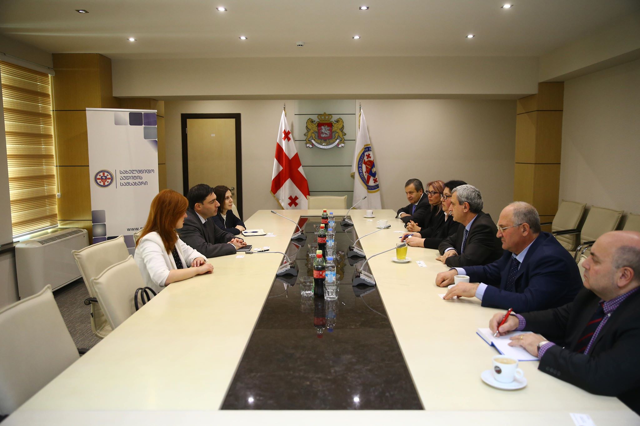სომხეთის ეროვნული ასამბლეის დელეგაცია სახელმწიფო აუდიტის სამსახურში 