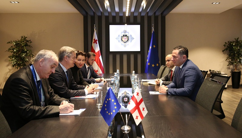 ვახტანგ გომელაური  საქართველოში ევროკავშირის სადამკვირვებლო მისიის ხელმძღვანელს ერიკ ჰოგის შეხვდა