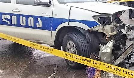 საპატრულო პოლიციის თანამშრომელი ავტოავარიის შედეგად დაშავდა