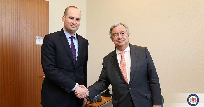 მიხეილ ჯანელიძემ ანტონიო გუტიერეშთან არჩილ ტატუნაშვილის საკითხი განიხილა