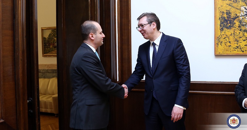 მიხეილ ჯანელიძე სერბეთის პრეზიდენტს შეხვდა