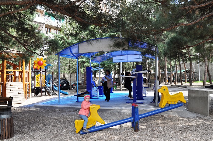 ვაკის რაიონში ექვს მისამართზე ფიტნეს ზონები მოეწყო