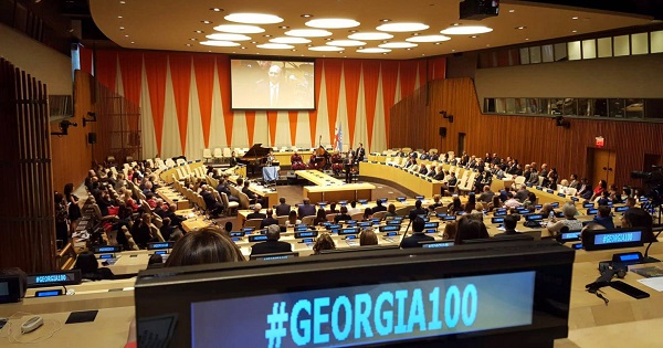 გაერო-ში საქართველოს პირველი დემოკრატიული რესპუბლიკის 100 წლისთავის აღსანიშნავი ღონისძიება გაიმართა