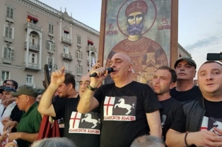 "ქართული მარში" რუსთაველზე შეკრებილი მოქალაქეების წინააღმდეგ კონტრაქციის გამართვას გეგმავს