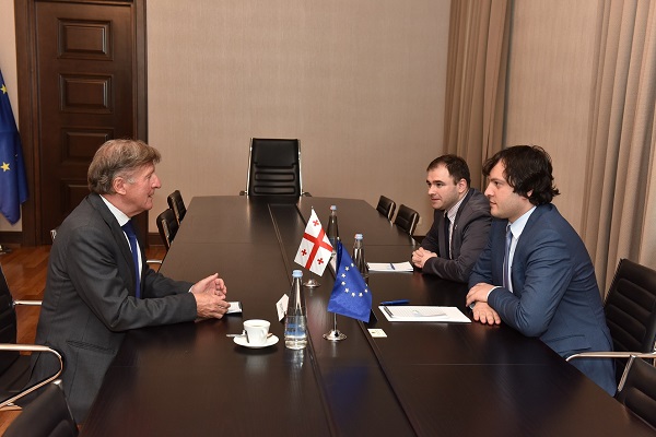 ირაკლი კობახიძემ ევროკავშირის წარმომადგენლობის ხელმძღვანელთან გამოსამშვიდობებელი შეხვედრა გამართა