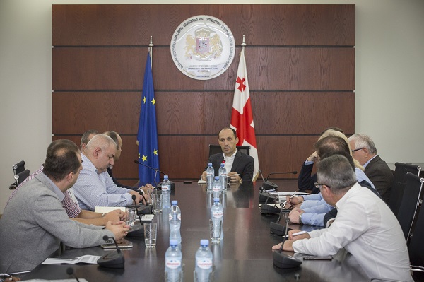 პლასტიკის პარკების აკრძალვის თემაზე ლევან დავითაშვილი ბიზნესსექტორის წარმომადგენლებს შეხვდა