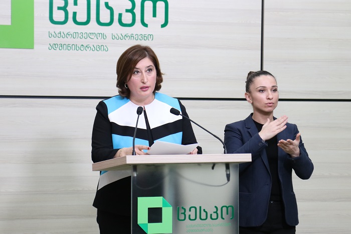 ცესკოს თავმჯდომარემ შემაჯამებელი საინფორმაციო ბრიფინგი გამართა