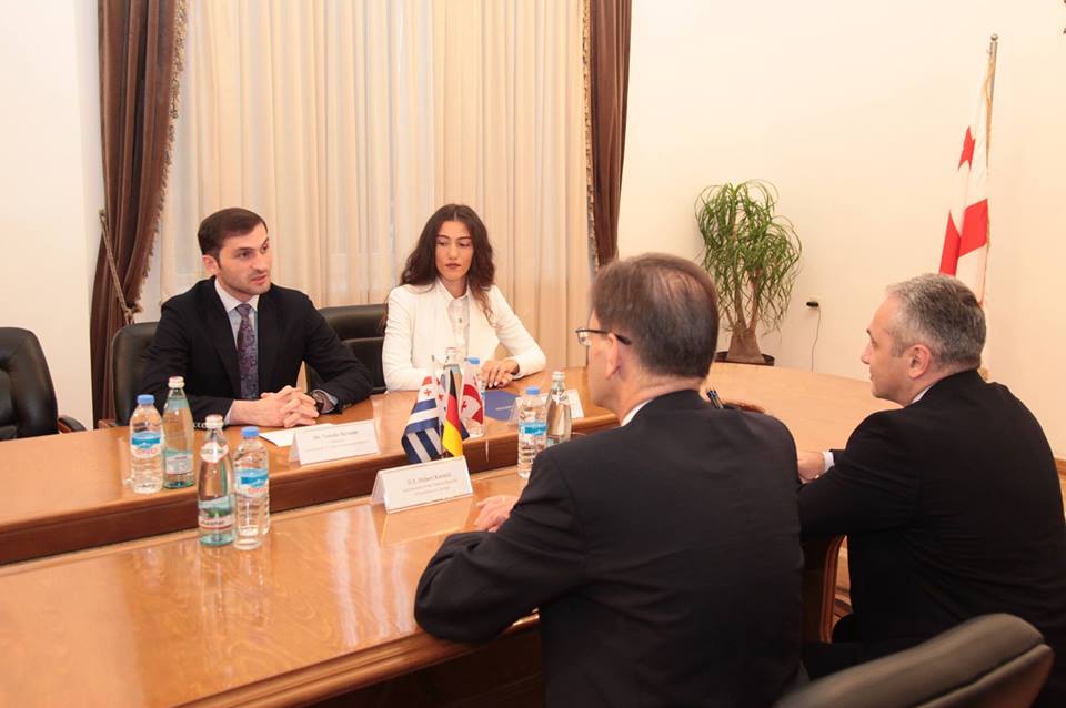 თორნიკე რიჟვაძე გერმანიის ელჩს ჰუბერტ კნირშს შეხვდა