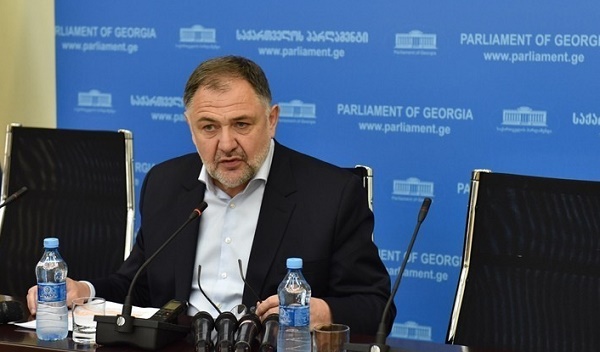 ბიძინა გეგიძე პარლამენტის თავმჯდომარეს მიმართავს