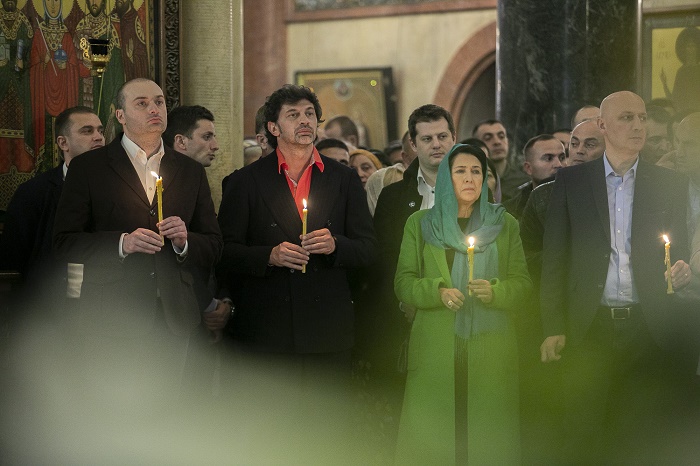 კახა კალაძე სააღდგომო ლიტურგიას დაესწრო