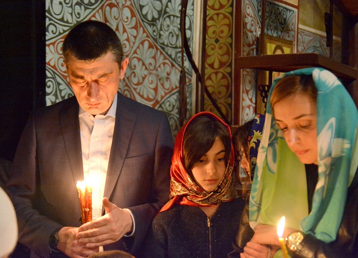 გიორგი გახარია აღდგომის ბრწყინვალე დღესასწაულს თეკლათის მონასტერში შეხვდა