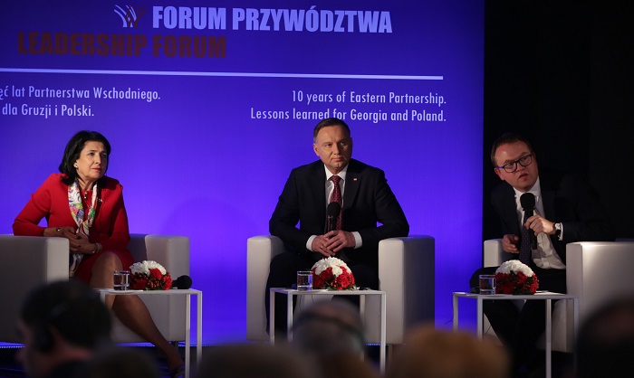 საქართველოს და პოლონეთის პრეზიდენტებმა ვარშავის საერთაშორისო კონფერენციაზე აღმოსავლეთ პატრნიორობის 10 წელი შეაფასეს