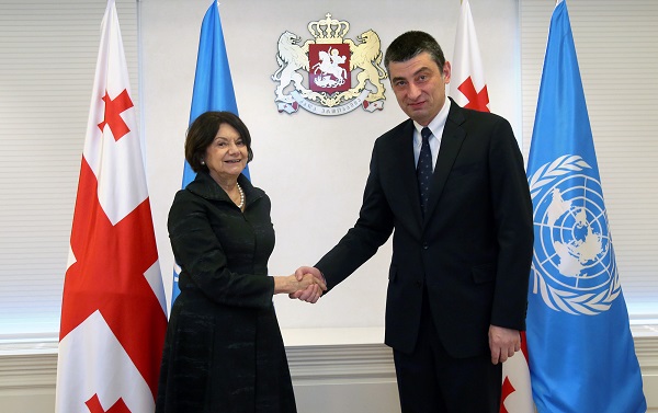 გიორგი გახარიამ და გაეროს გენერალური მდივნის მოადგილემ ოკუპირებულ ტერიტორიებზე არსებული ვითარება განიხილეს