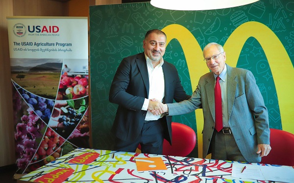 მაკდონალდს საქართველომ USAID-ის სოფლის მეურნეობის პროგრამასთან  ურთიერთთანამშრომლობის მემორანდუმი გააფორმა