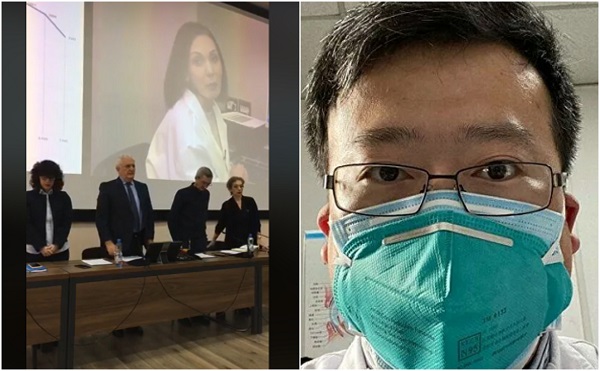 დაავადებათა კონტროლის ცენტრში კორონავირუსით გარდაცვლილი ჩინელი ექიმის ხსოვნას წუთიერი დუმილით პატივი მიაგეს