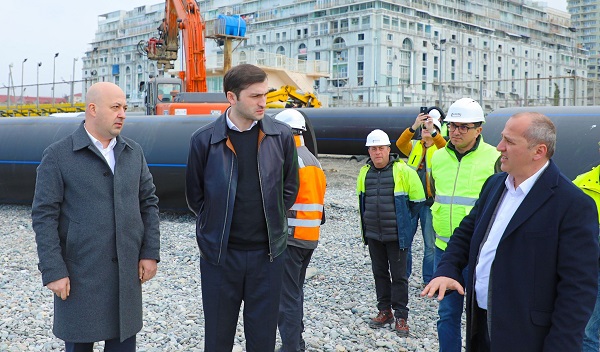 ბათუმში სანიაღვრე სატუმბი სადგურის მშენებლობის პროცესი აქტიურ ფაზაშია