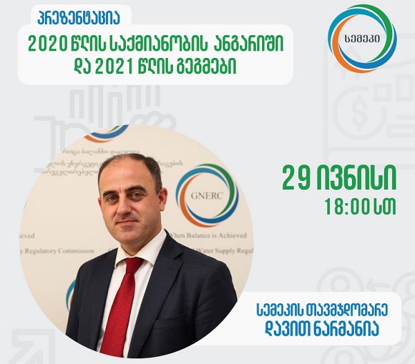დავით ნარმანიამ სემეკის 2020-2021 წლების საქმიანობის შესახებ პრეზენტაცია წარადგინა