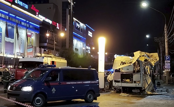 რუსეთის ქალაქ ვორონეჟში სამგზავრო ავტობუსი აფეთქდა