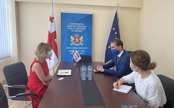 ნინო ლომჯარია საქართველოში ევროკავშირის ელჩის მოვალეობის შემსრულებელ ჟულიენ კრამპს შეხვდა