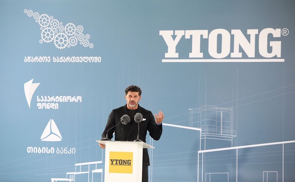 დედაქალაქის მერი კახა კალაძე YTONG-ის ქარხნის გახსნის ღონისძიებას დაესწრო