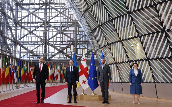 ასოცირებული ტრიოს პრემიერ-მინისტრებს ევროპული საბჭოს პრეზიდენტმა შარლ მიშელმა უმასპინძლა