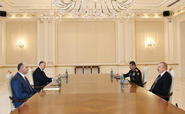 საქართველოს თავდაცვის მინისტრი აზერბაიჯანის რესპუბლიკის პრეზიდენტს შეხვდა